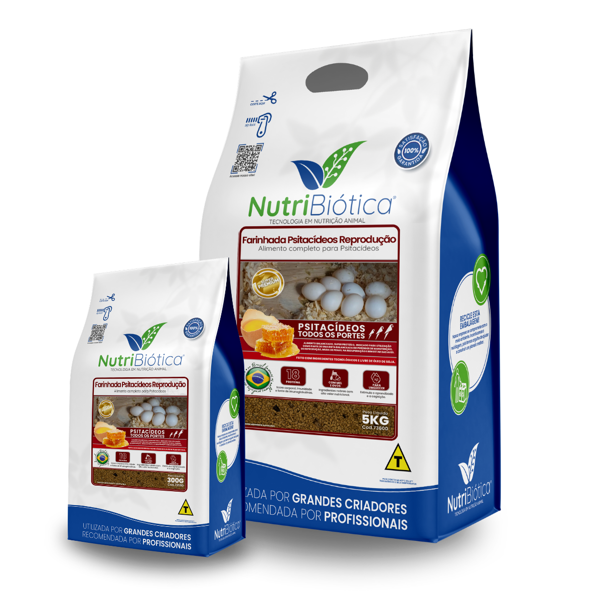 FARINHADA PSITACÍDEOS REPRODUÇÃO 300G - 5KG