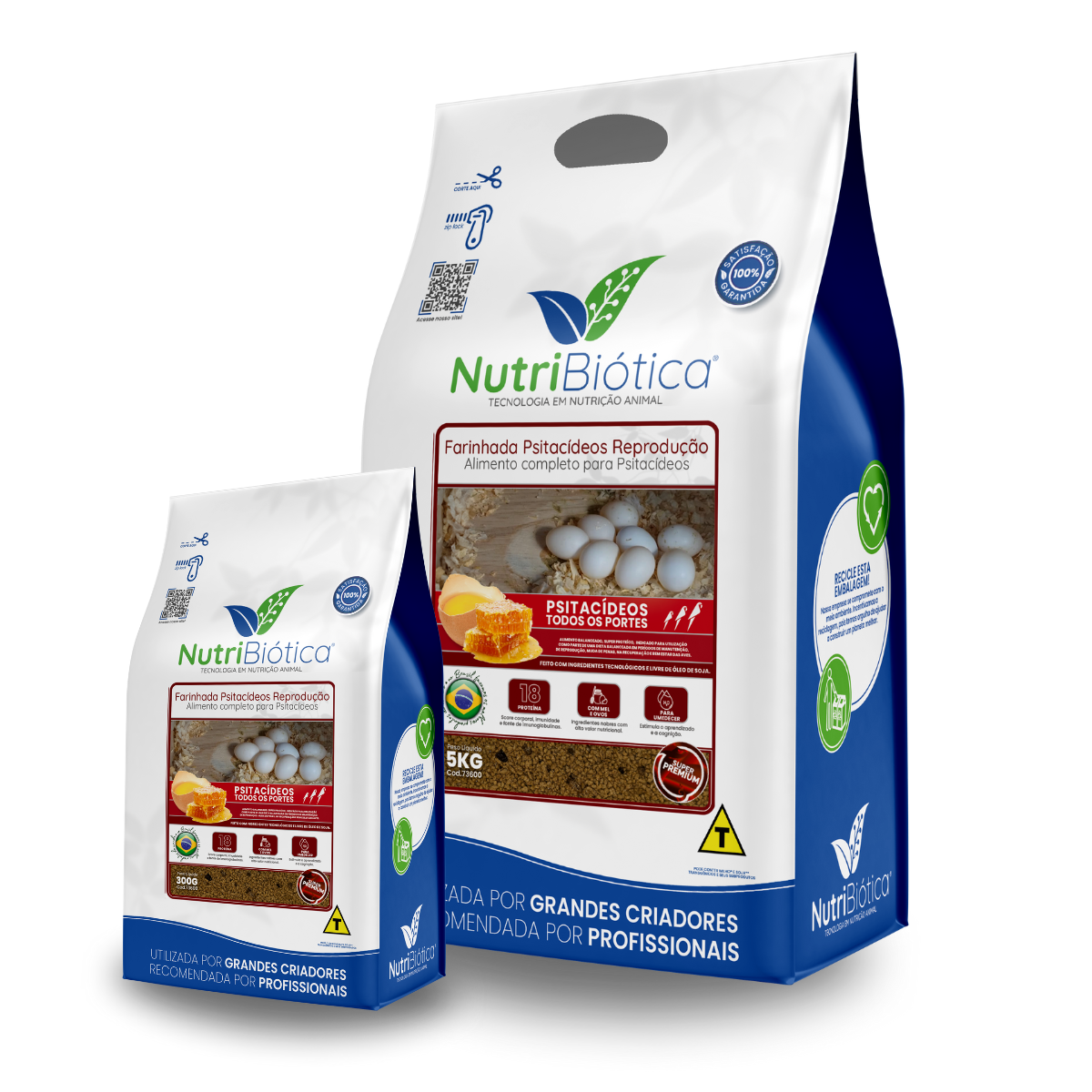 FARINHADA PSITACÍDEOS REPRODUÇÃO 300G - 5KG