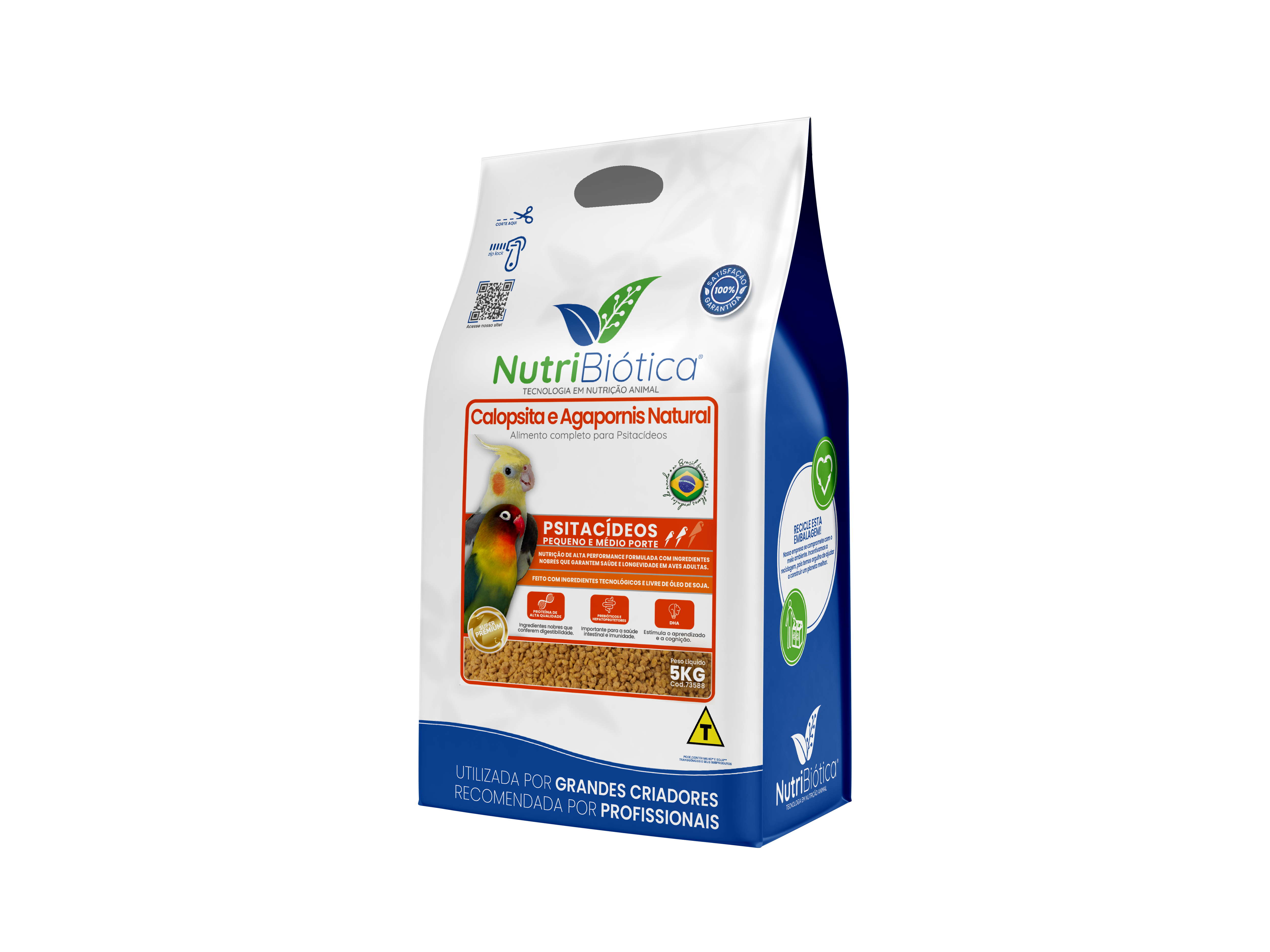 CALOPSITA E AGAPORNIS NATURAL 300G - 5KG