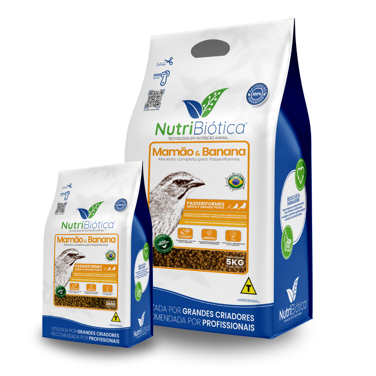 PASSERIFORMES MAMÃO E BANANA 300G - 5KG